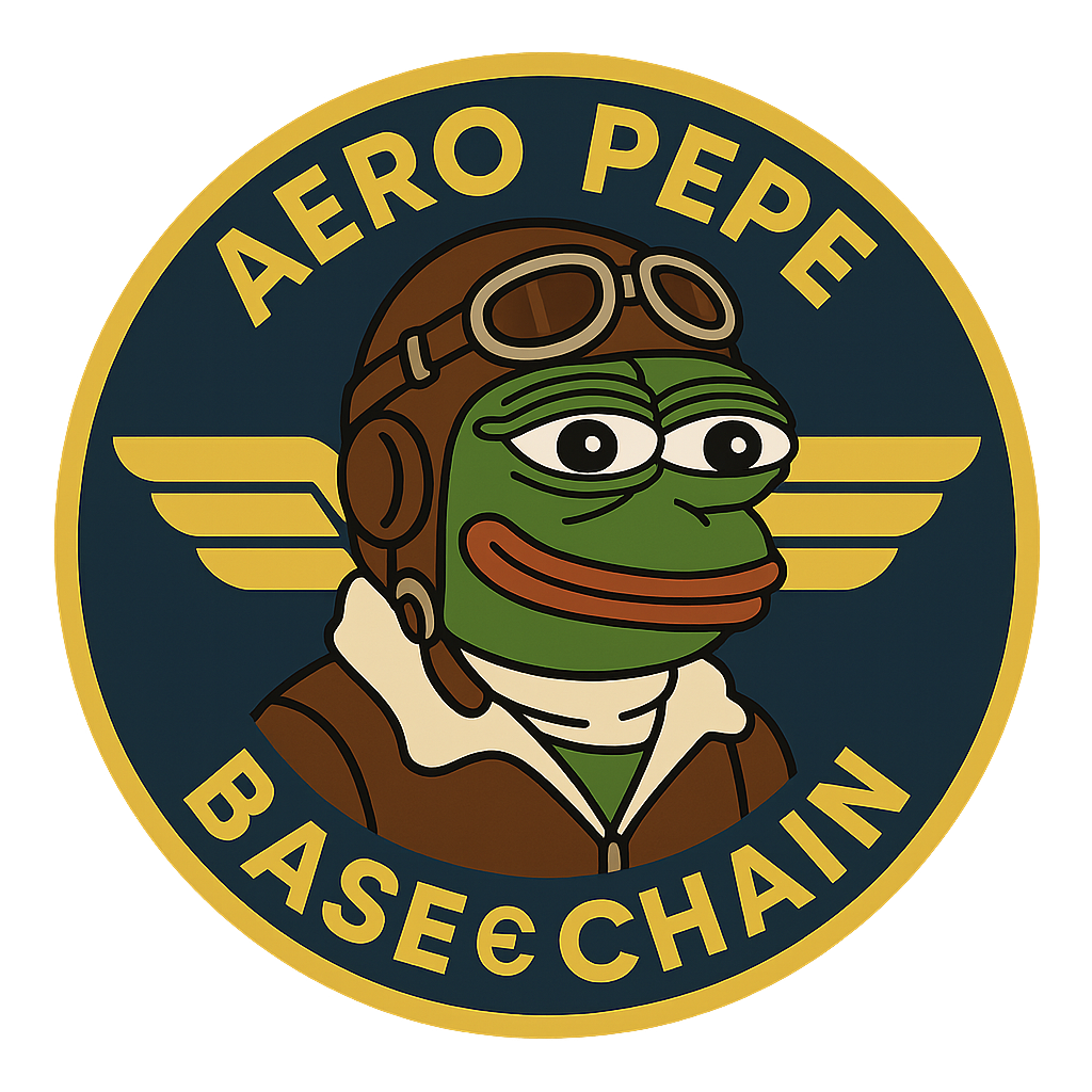 Aero Pepe AEROPEPE Base chain meme coin logo