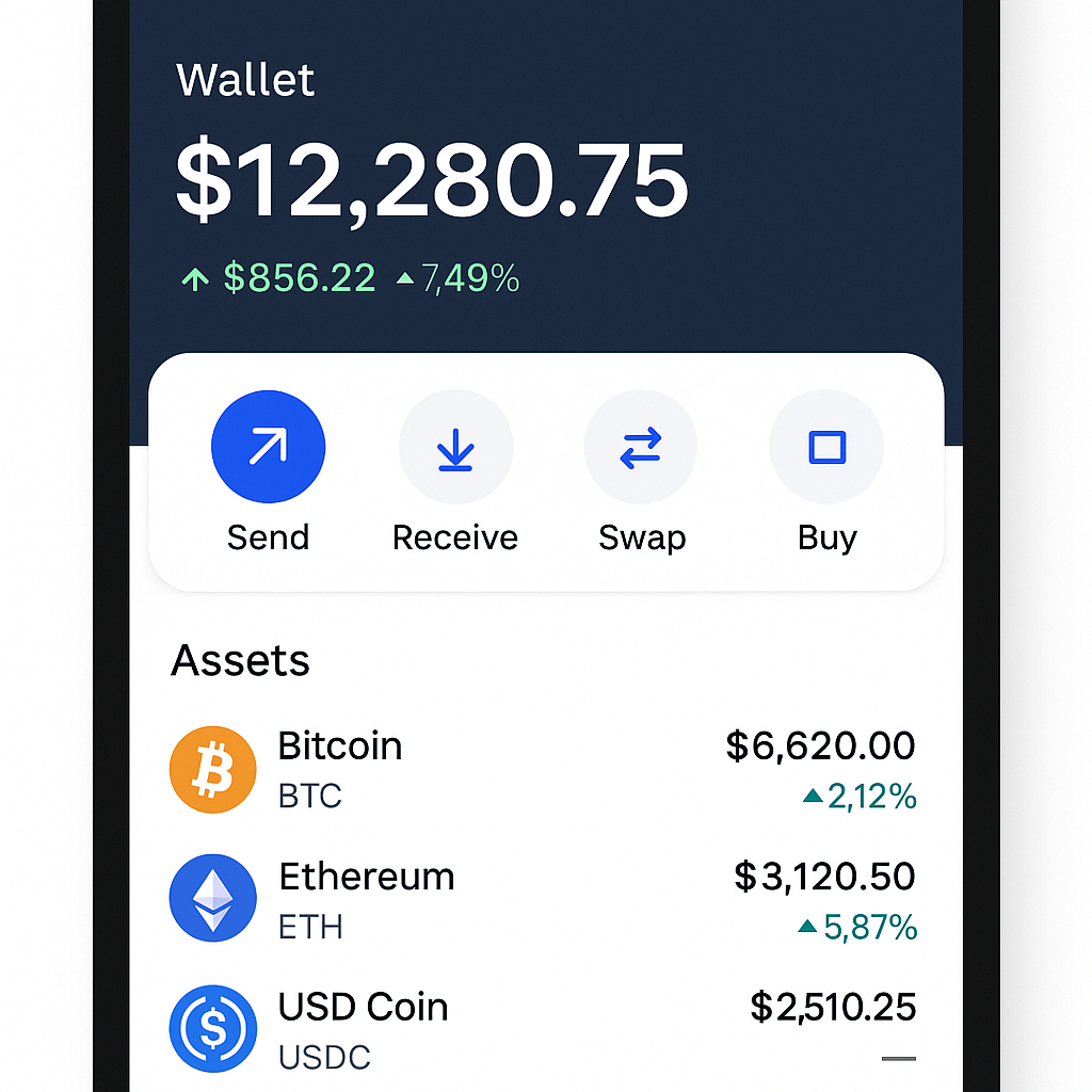 Coinbase Wallet app screenshot