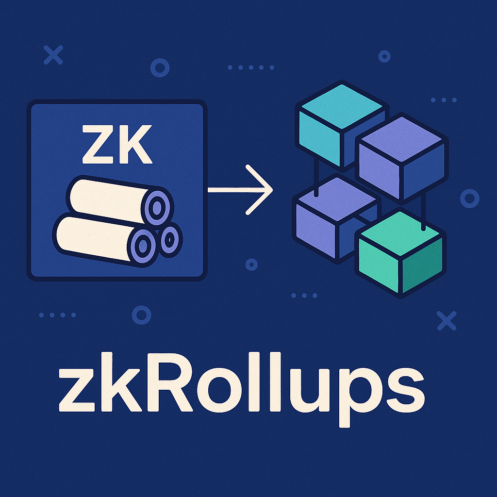 zk rollups blockchain illustration