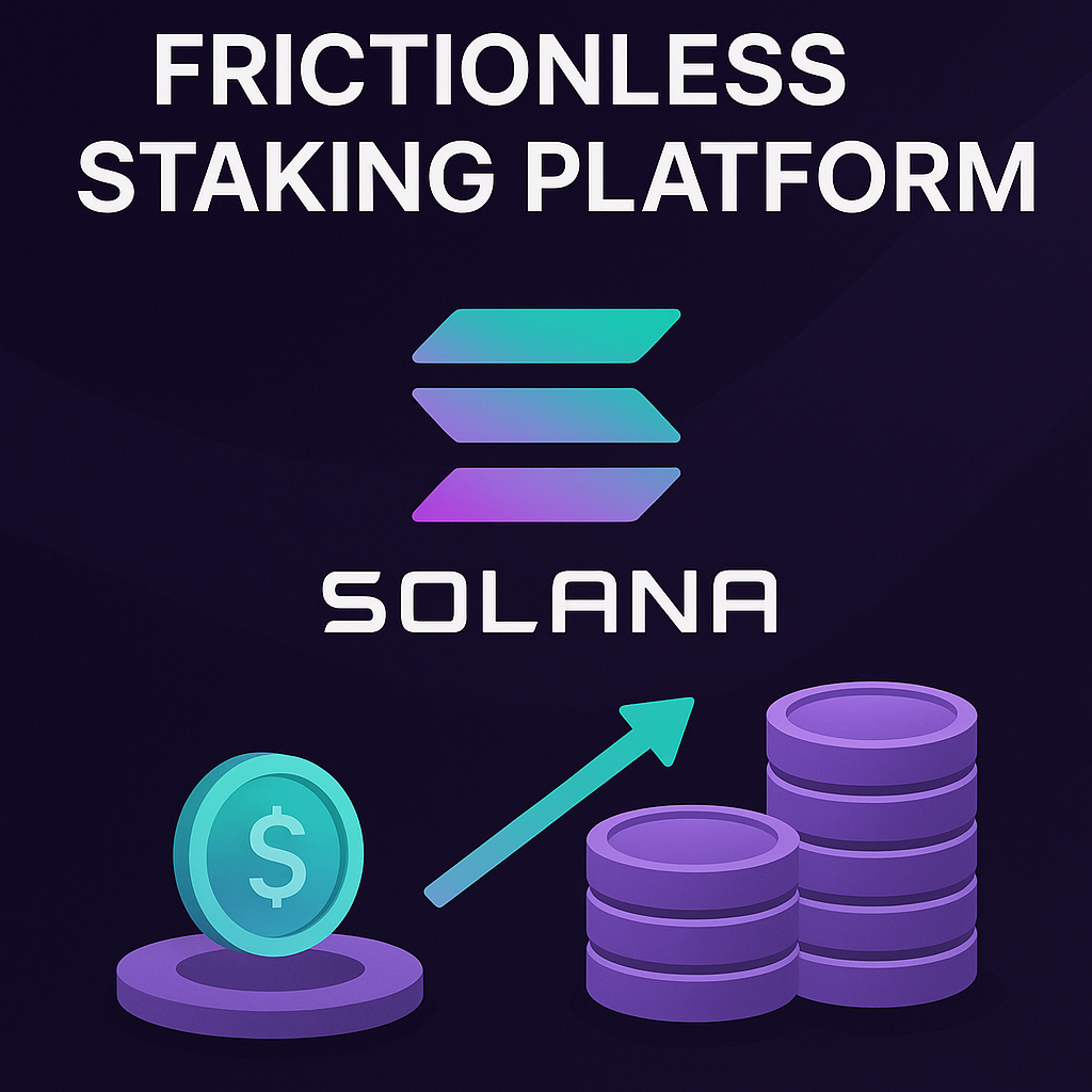 Frictionless staking platform Solana