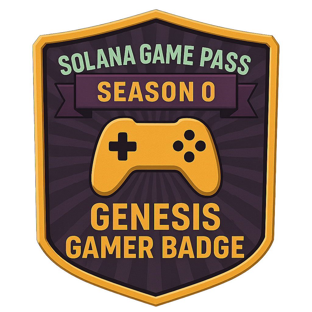 Solana Game Pass Season 0 Genesis Gamer Badge achievement
