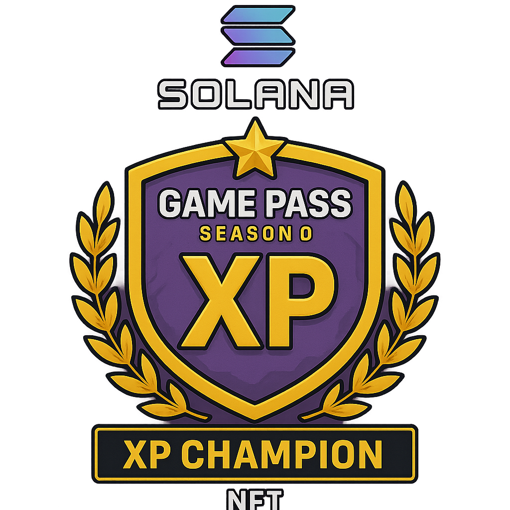 Solana Game Pass Season 0 XP Champion NFT