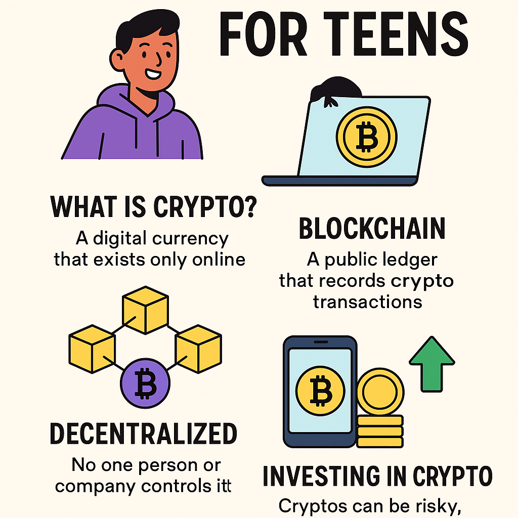 crypto basics infographic for teens
