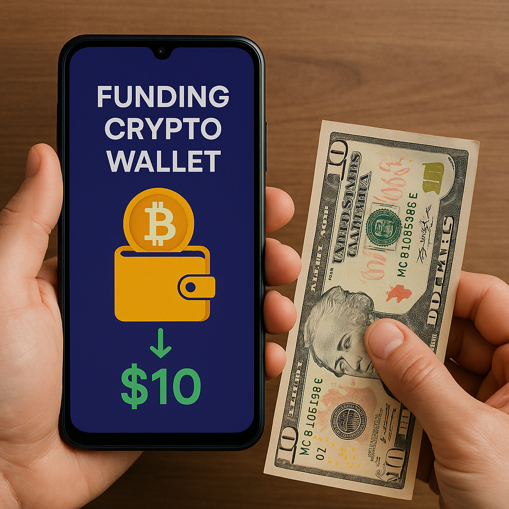 funding crypto wallet with small amount