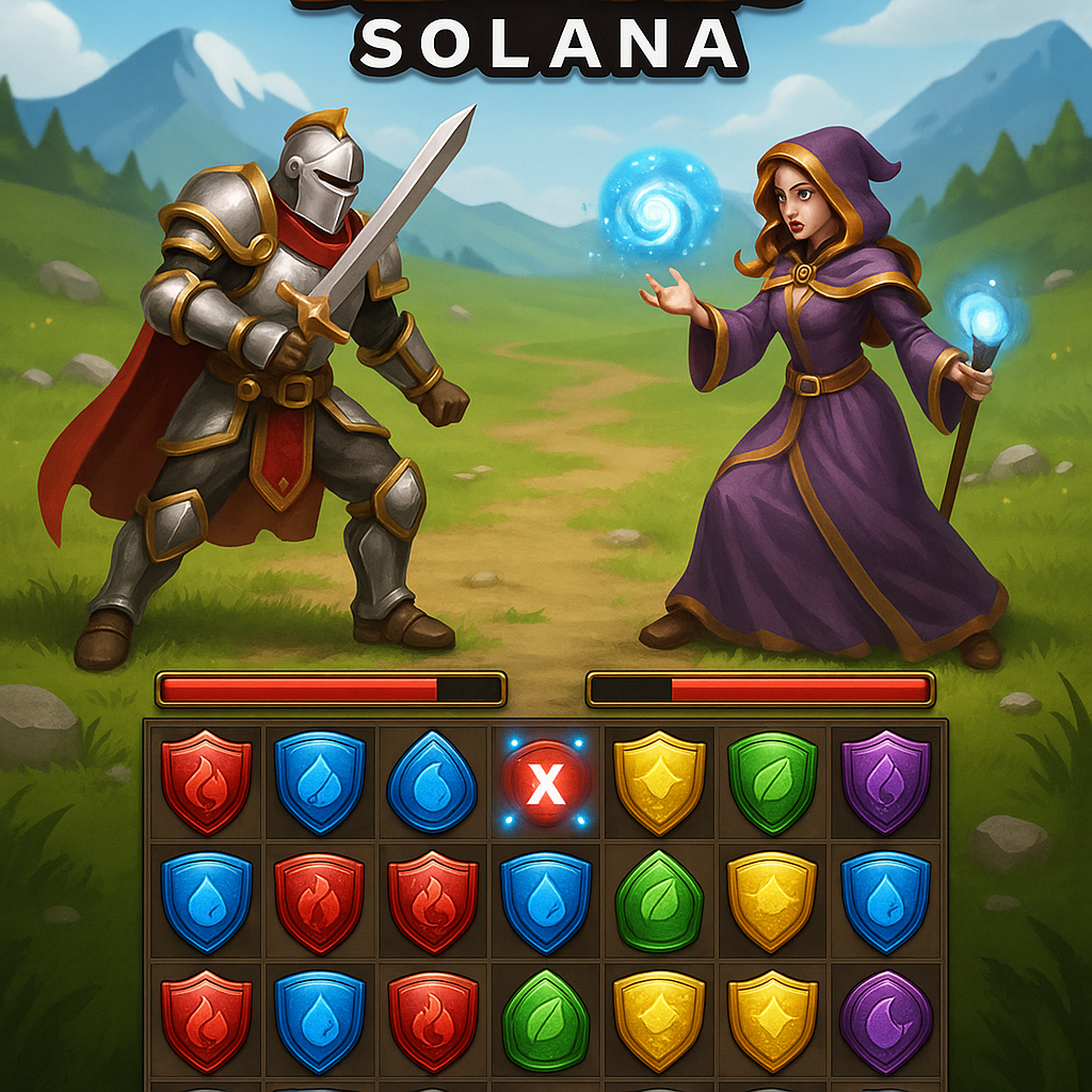 Puzzles Crusade Solana game screenshot