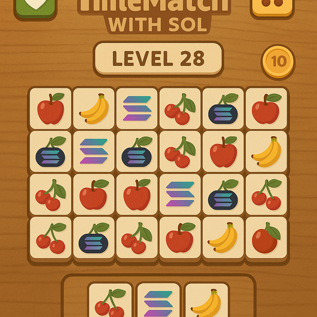 TileMatchWithSOL puzzle game Solana