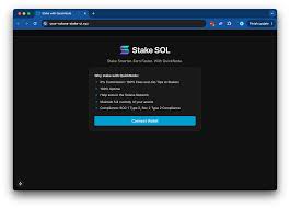 Solana wallet staking interface