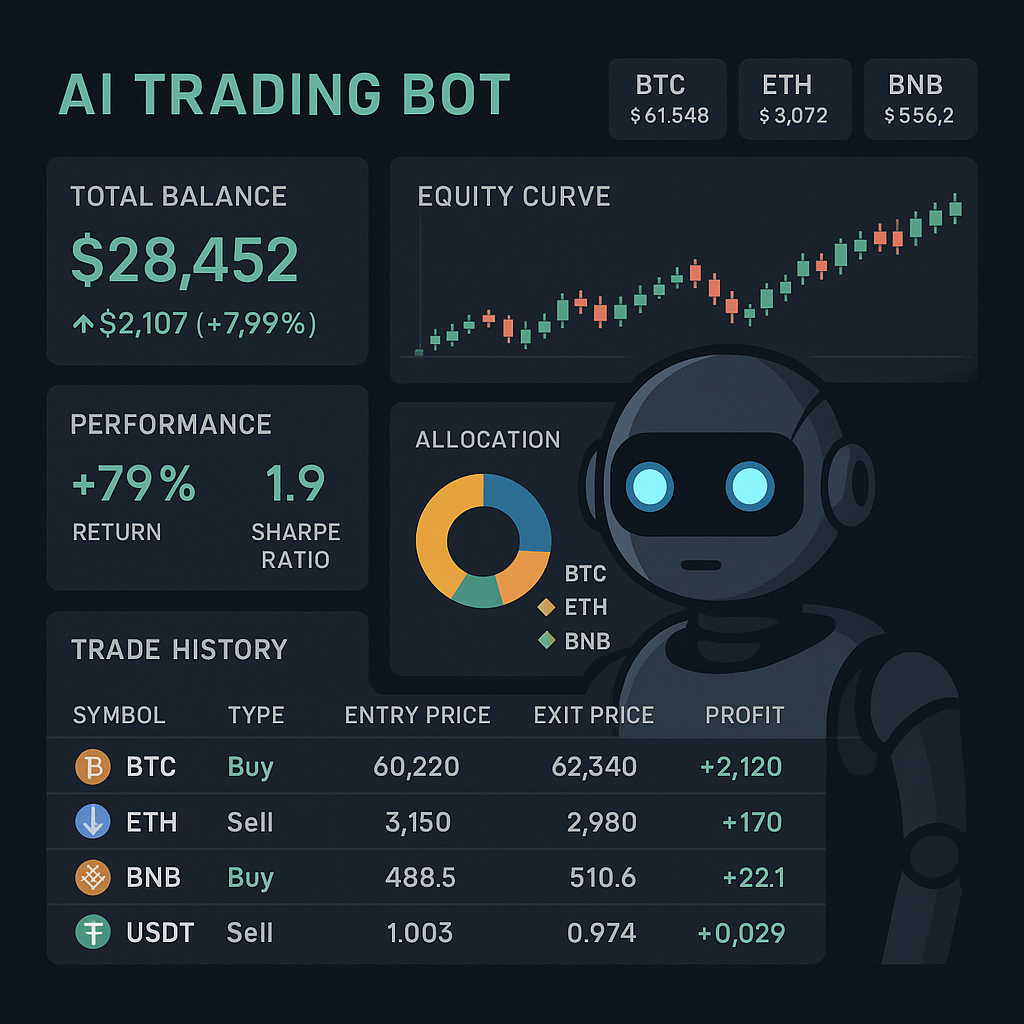 AI crypto trading bot dashboard