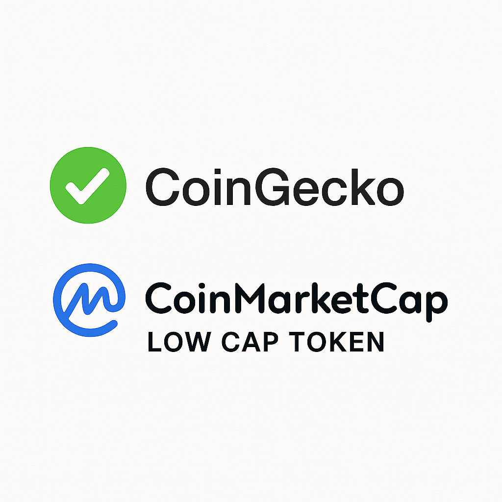 CoinGecko and CoinMarketCap low cap token verification