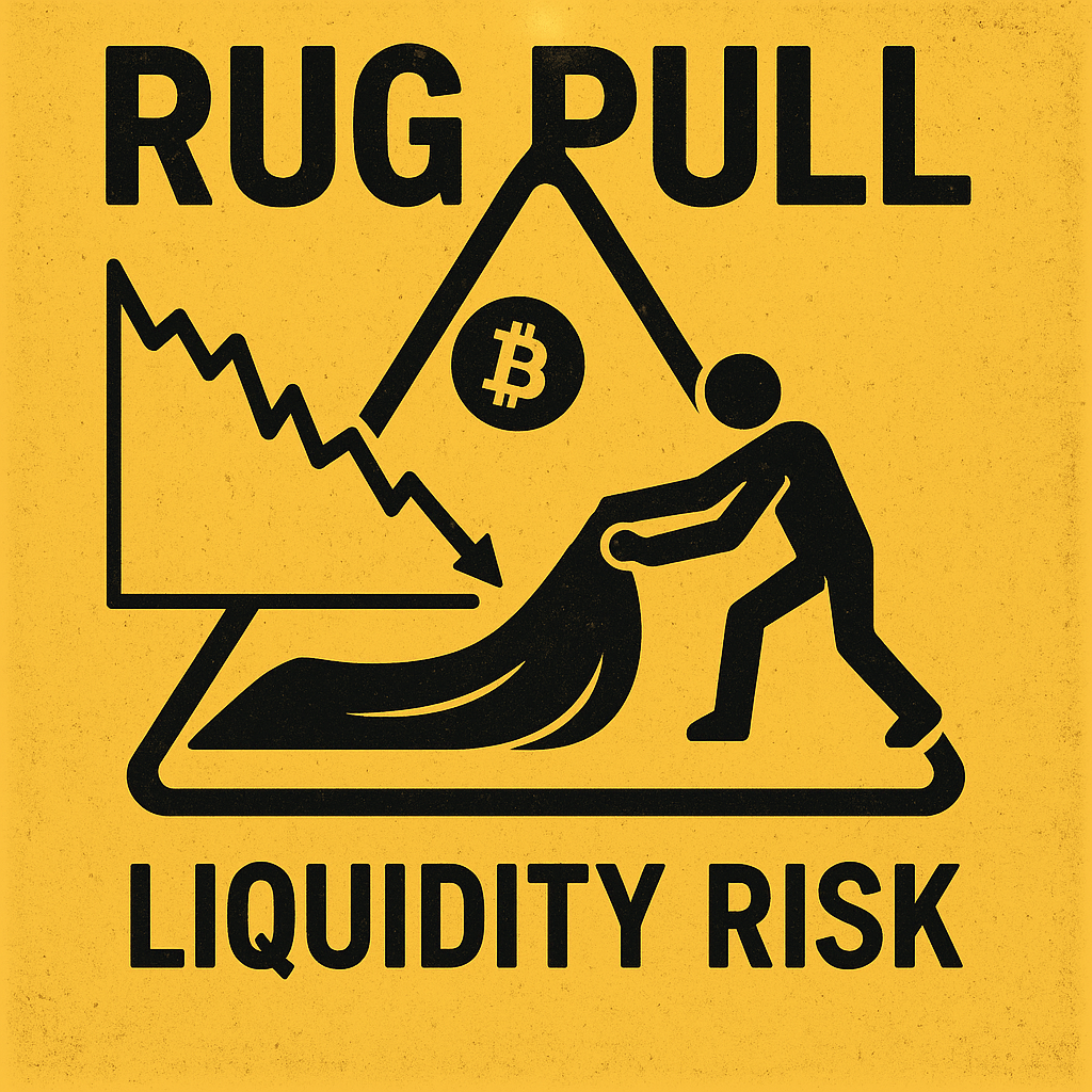 crypto rug pull warning sign or liquidity risk chart