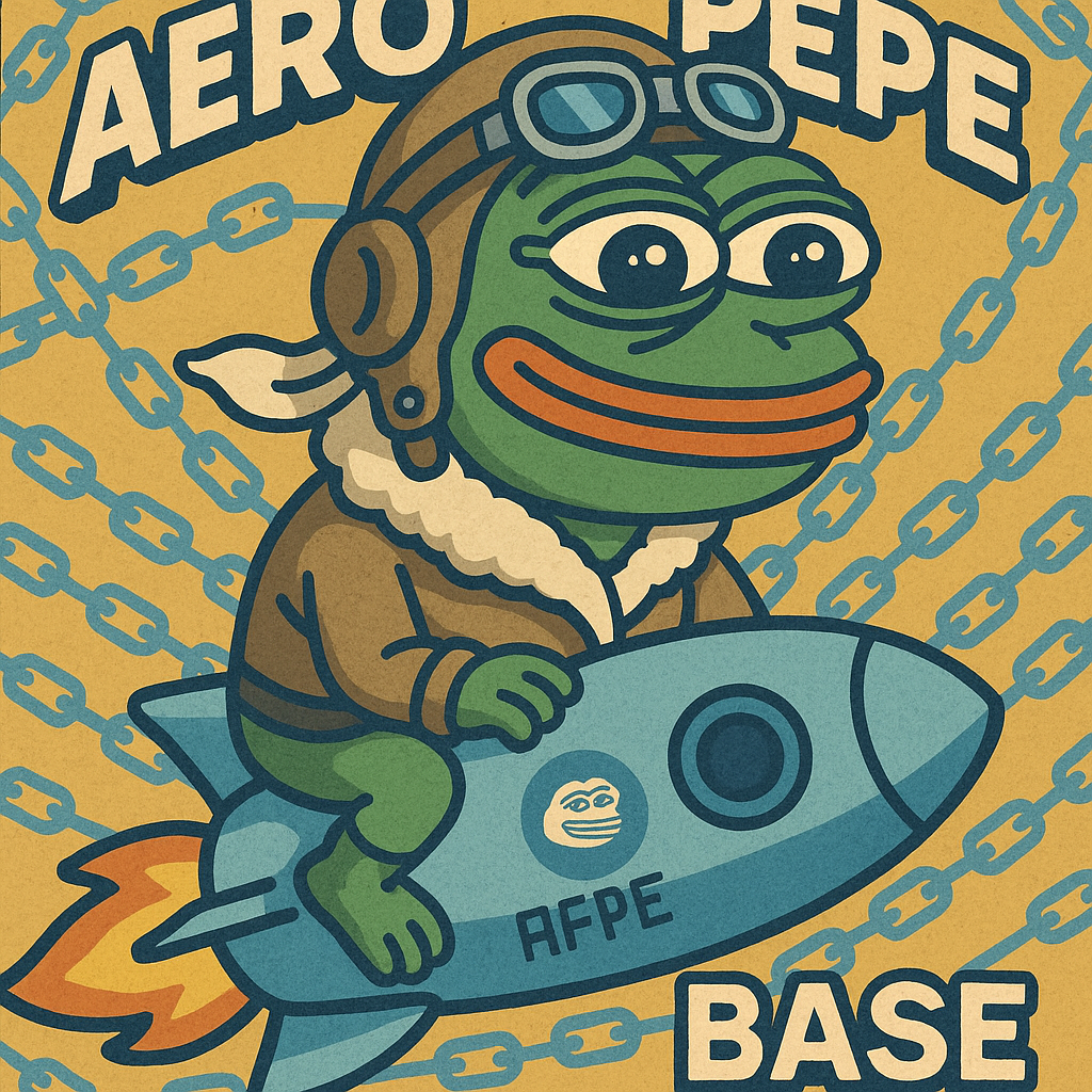 Aero Pepe APEPE memecoin Base chain art