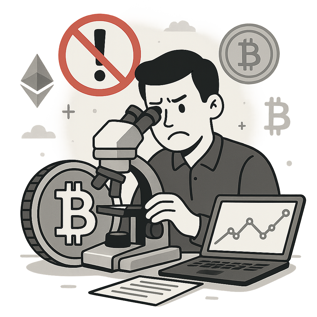 crypto research mistake icon