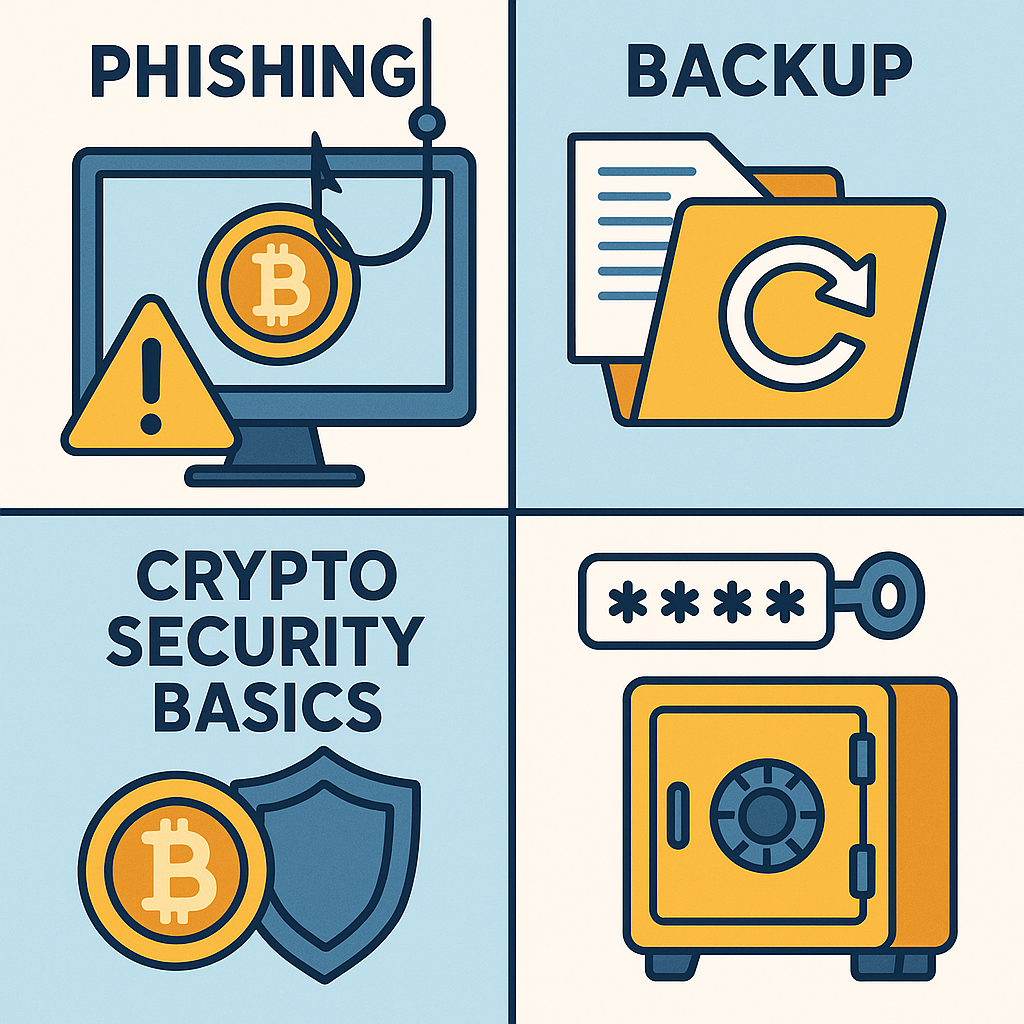 crypto security basics phishing backup