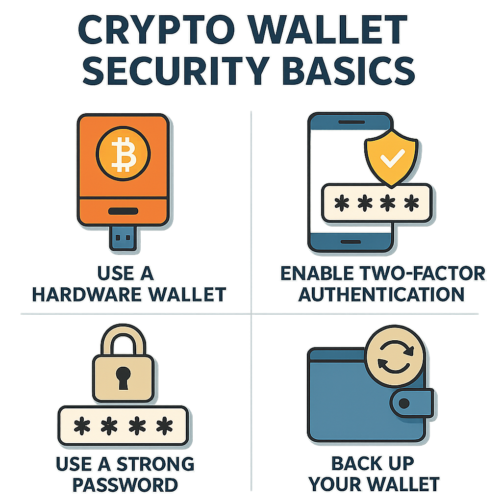 crypto wallet security basics infographic