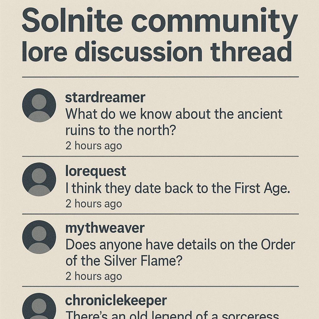 Solnite community lore discussion thread
