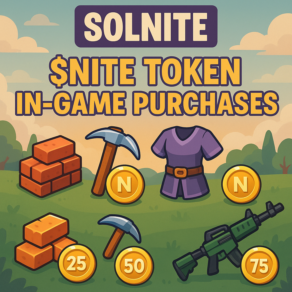 Solnite $NITE token in-game purchases