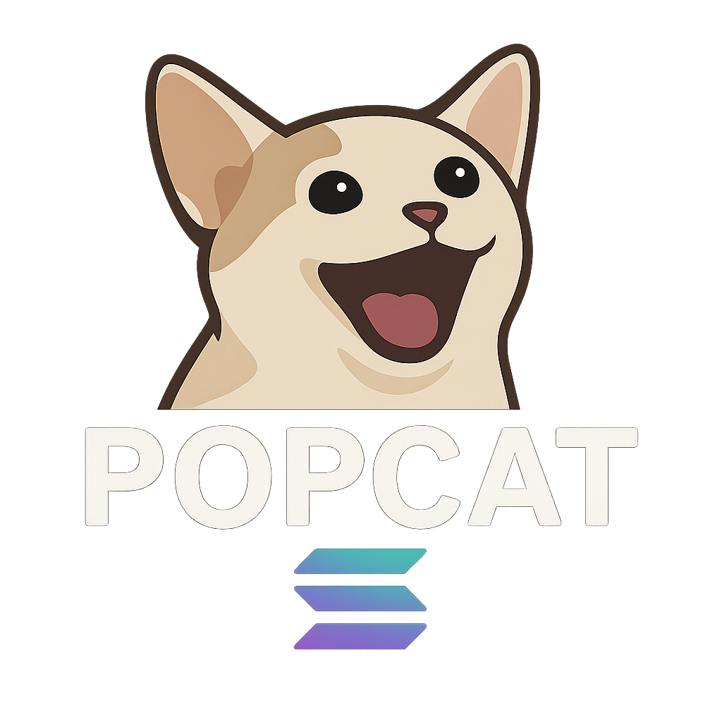 Popcat POPCAT Solana meme coin logo