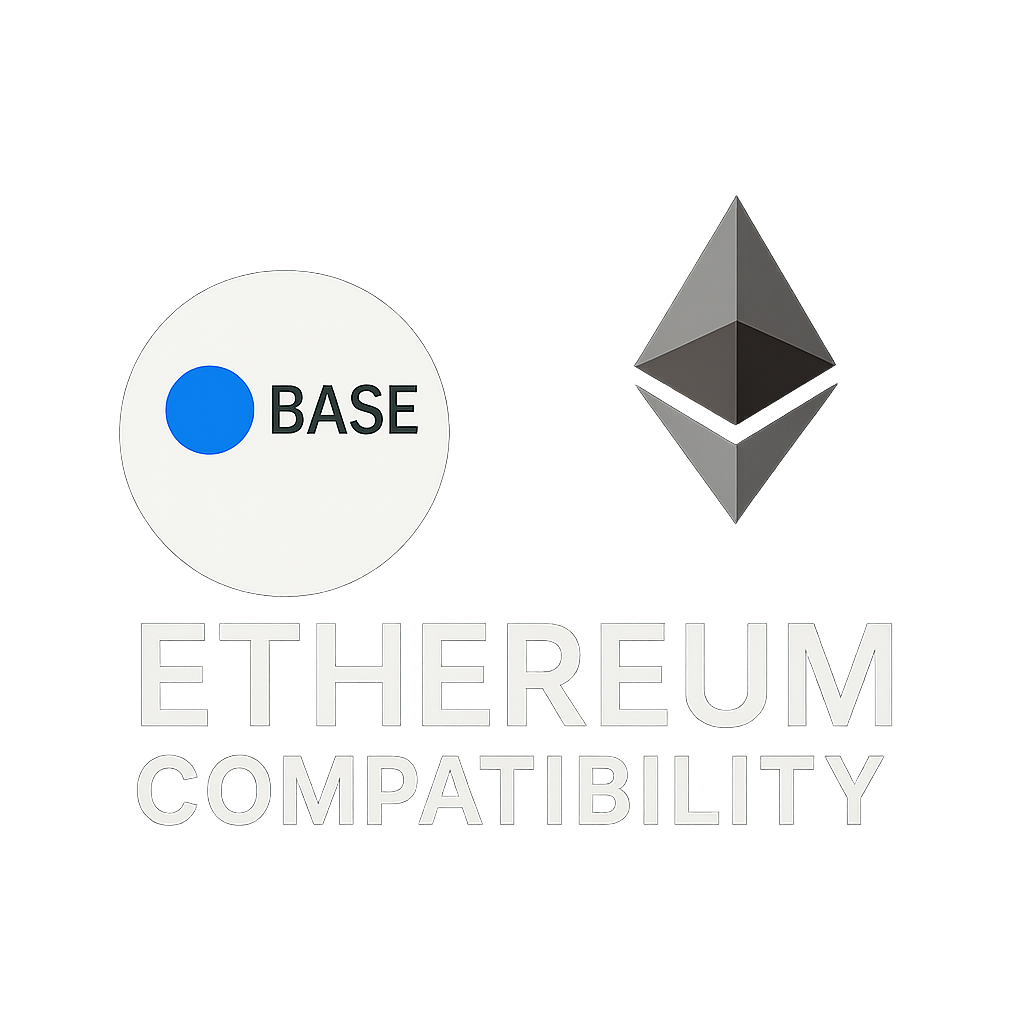 Base chain Ethereum compatibility graphic