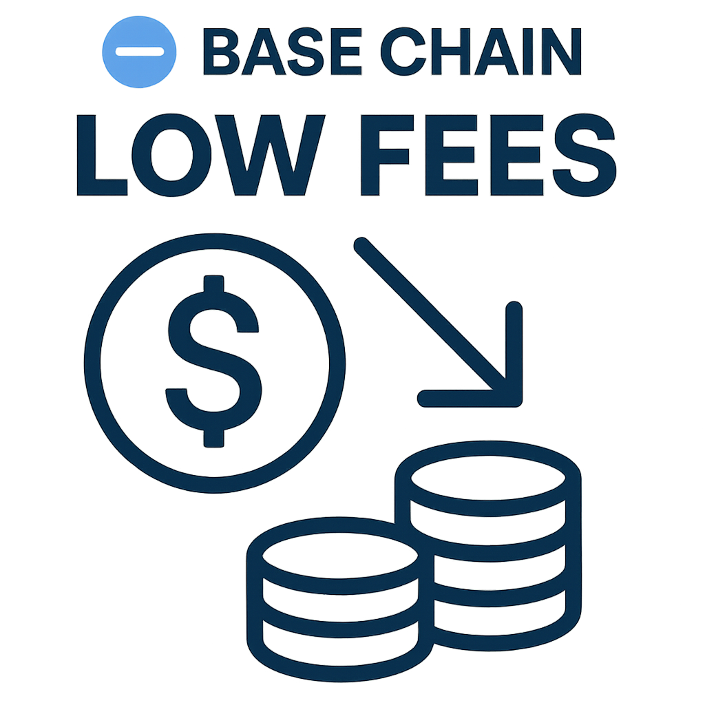 Base chain low fees infographic