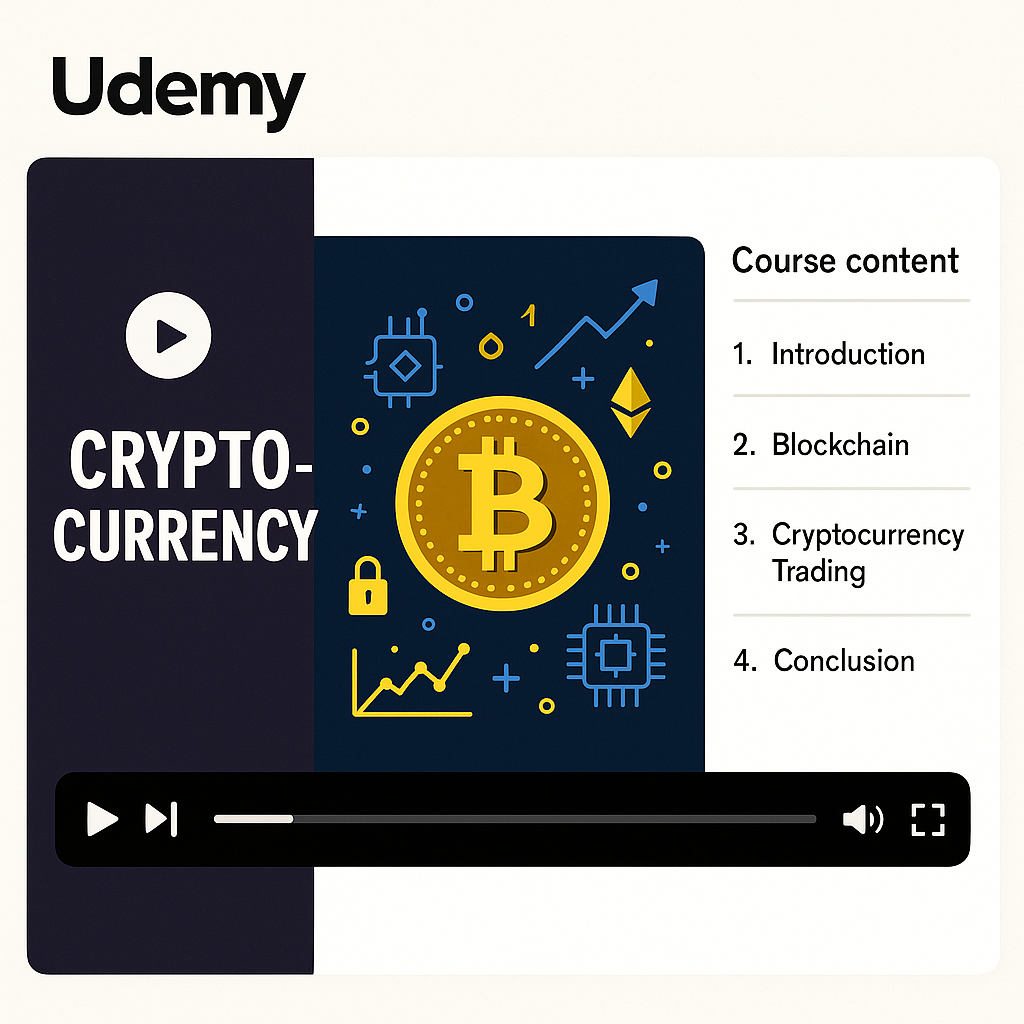 Udemy crypto course interface