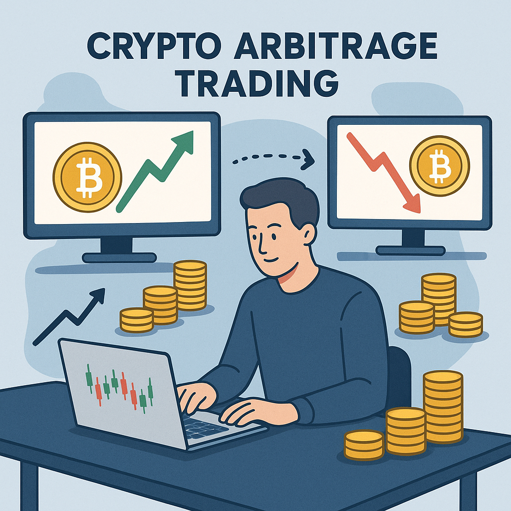 crypto arbitrage trading illustration