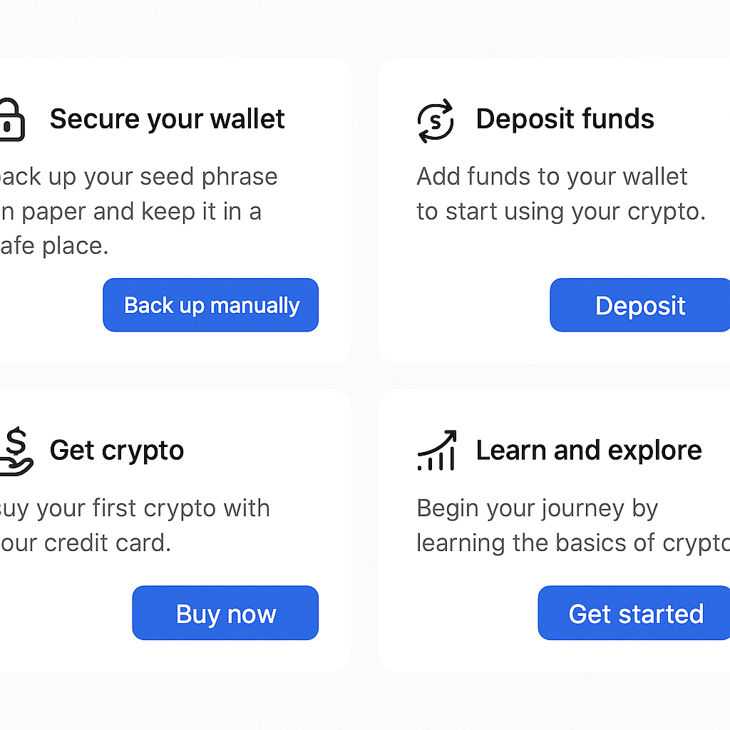 crypto onboarding UI tooltips microcopy