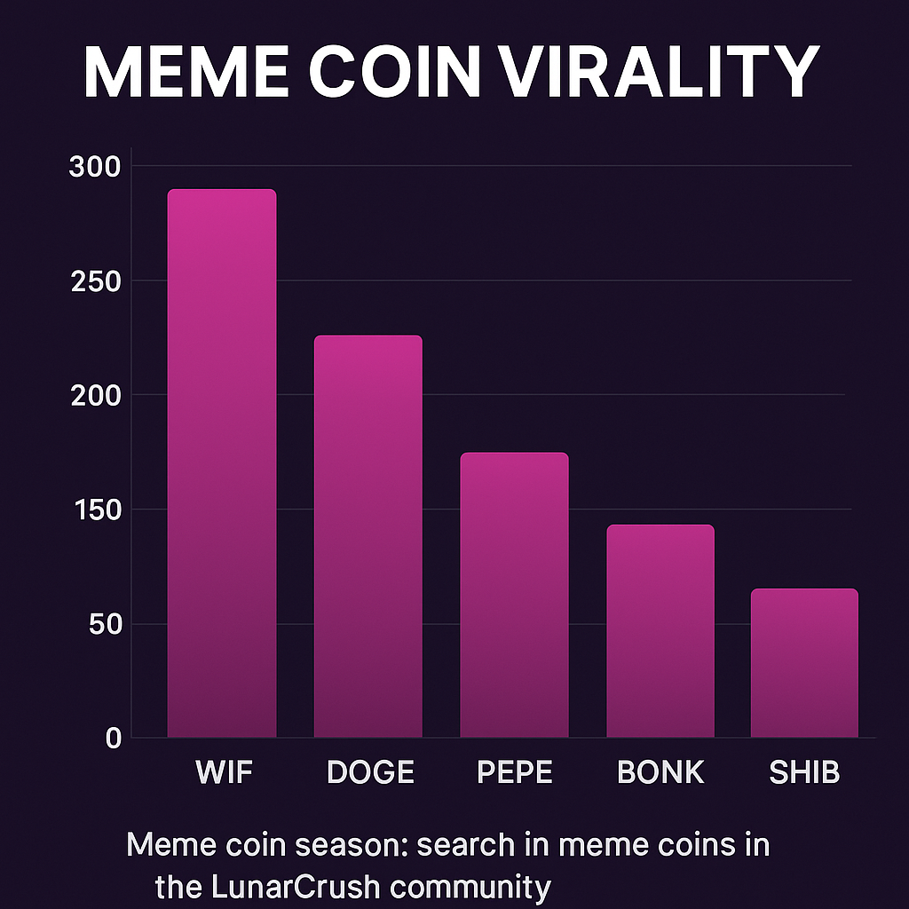 LunarCrush meme coin virality chart