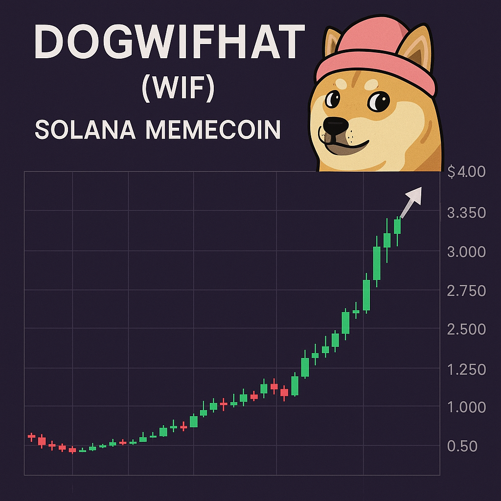 Dogwifhat Solana memecoin chart
