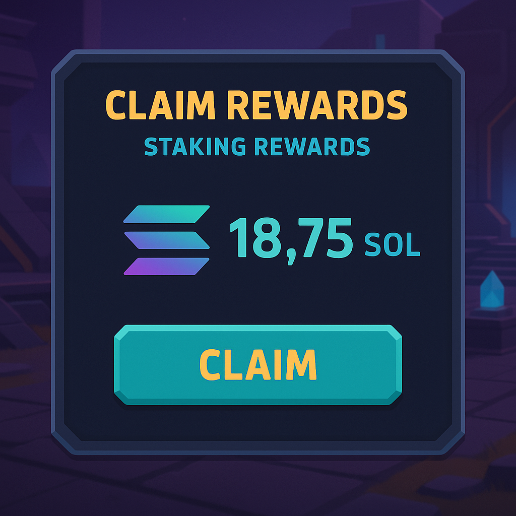 Claiming staking rewards in a Solana game