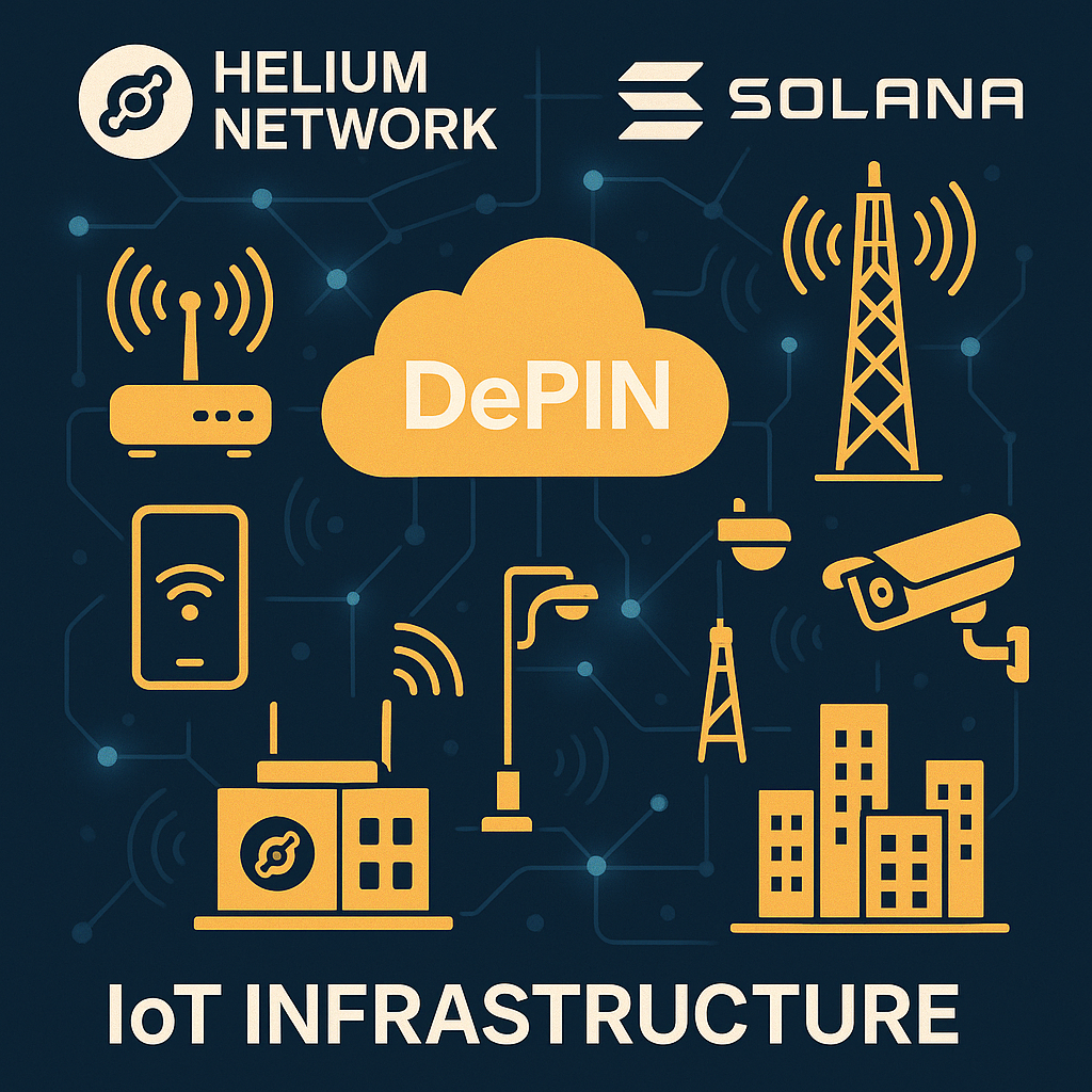 Helium Network Solana DePIN IoT infrastructure