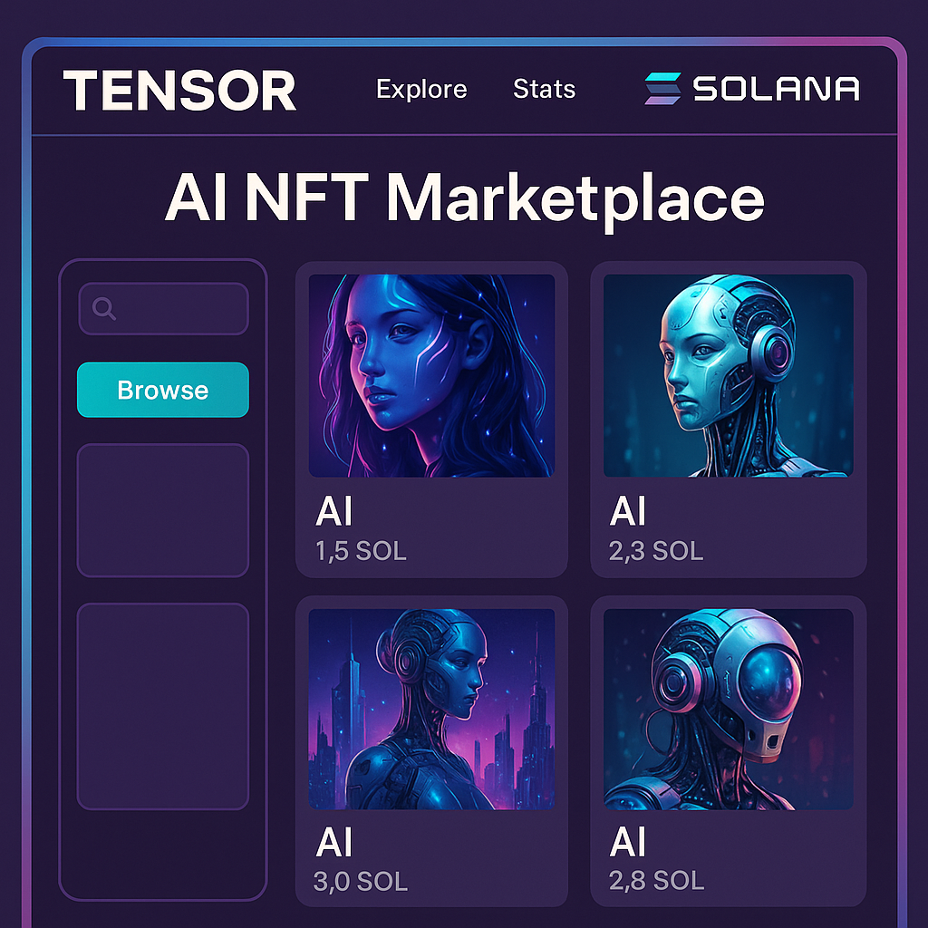 Tensor Solana AI NFT marketplace