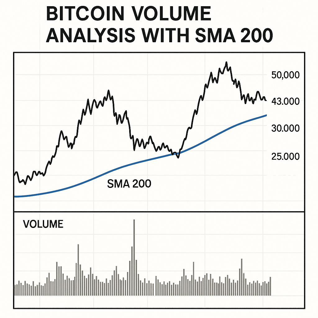 bitcoin volume analysis with sma200