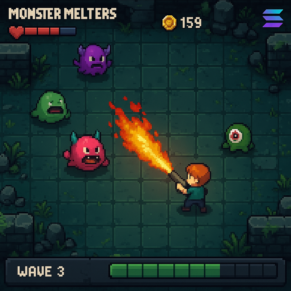 Monster Melters Solana game gameplay