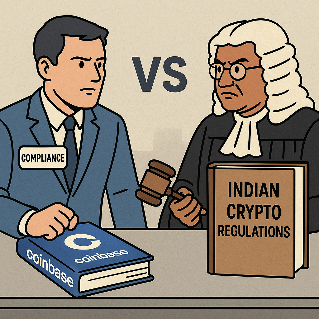 Coinbase compliance vs Indian crypto regulations