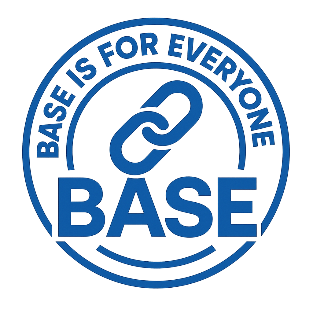 Base is for everyone BASEISFOREVERYONE Base chain memecoin logo