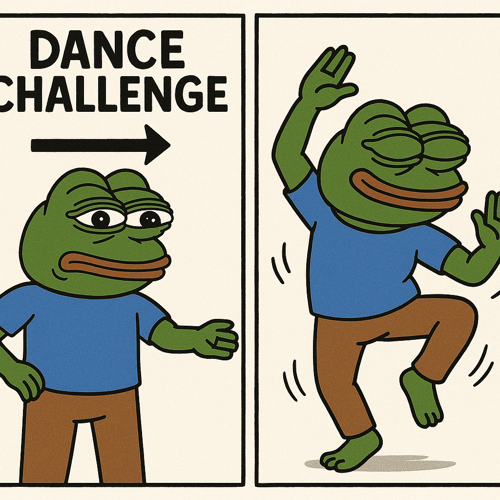 Base Pepe dance challenge meme