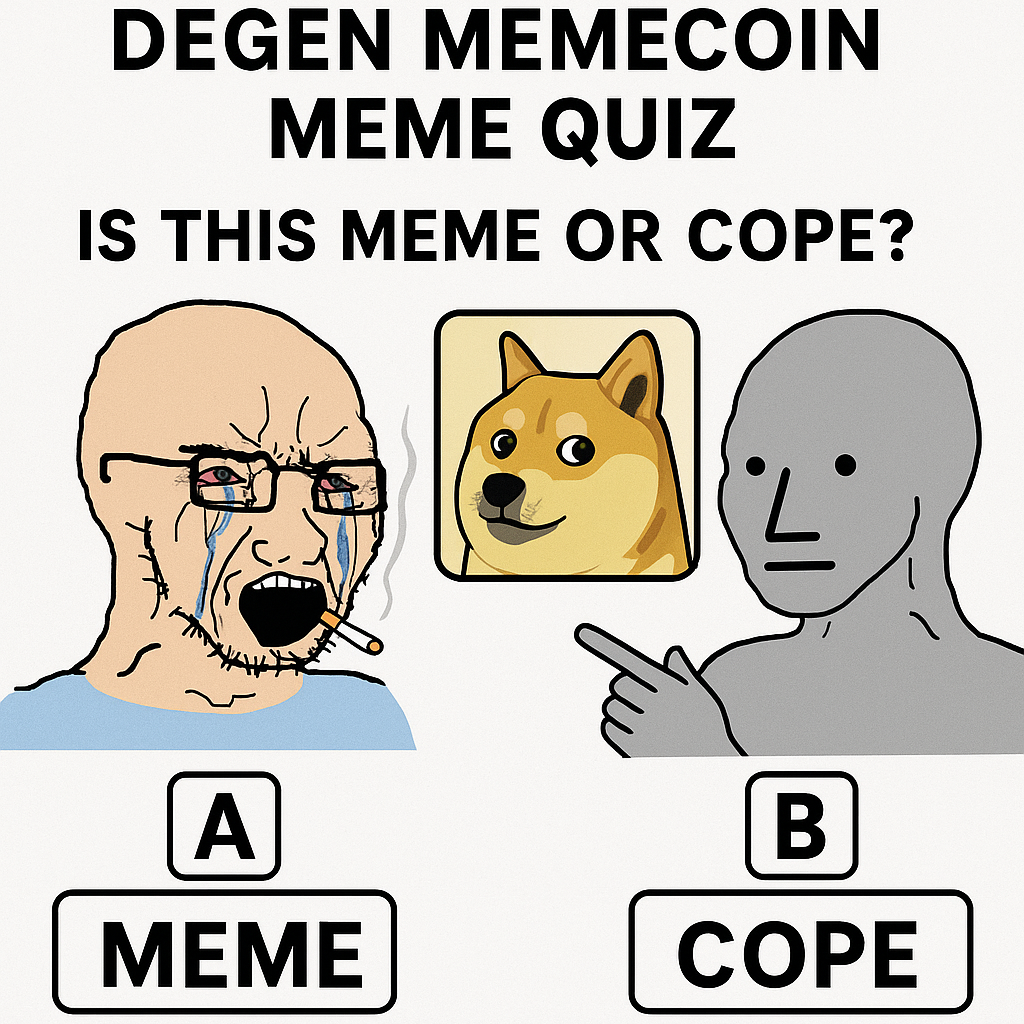 Degen memecoin meme quiz viral
