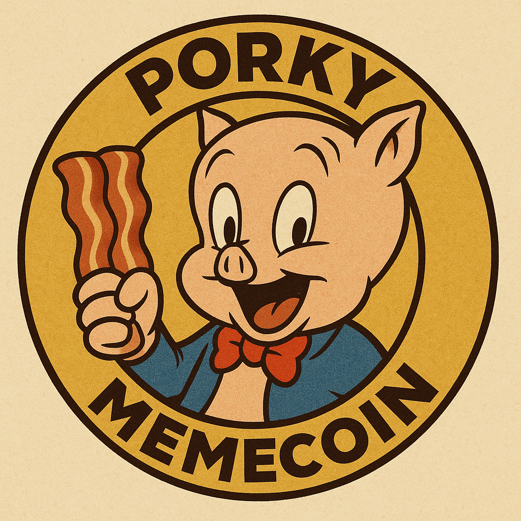 Porky memecoin bacon meme viral