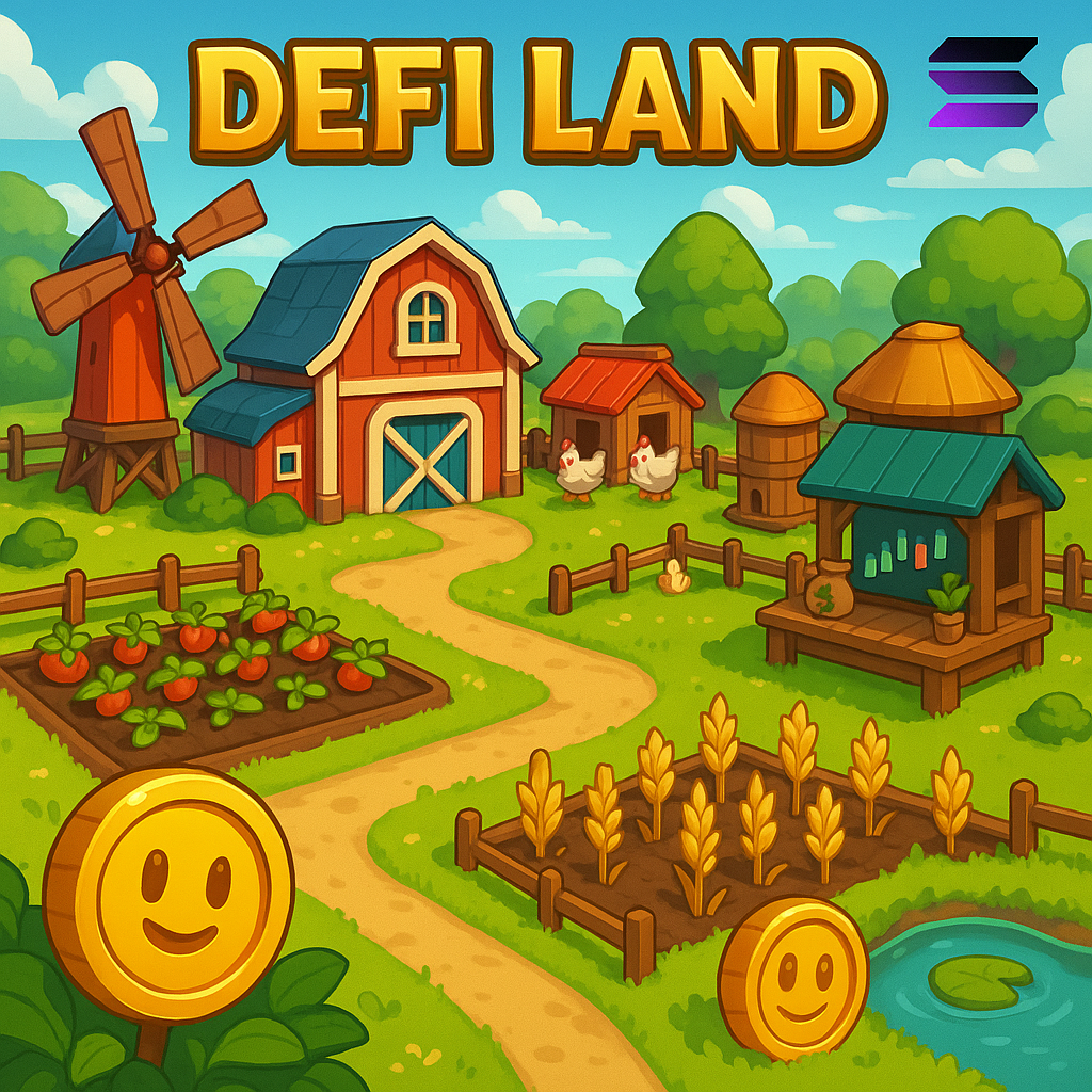 DeFi Land Solana game visuals