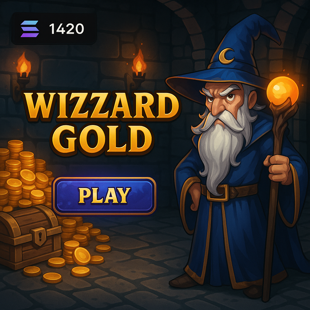 Wizzard Gold Solana AI game screenshot