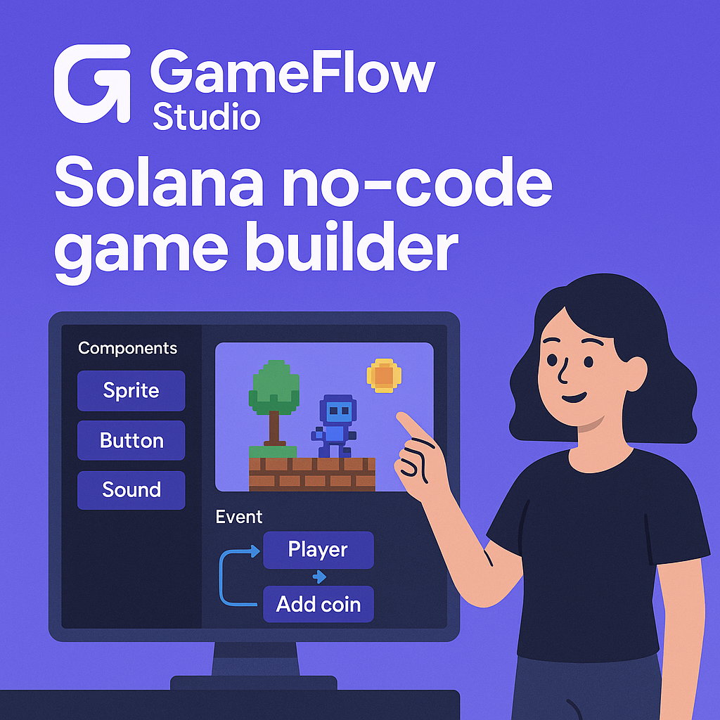GameFlow Studio Solana no-code game builder