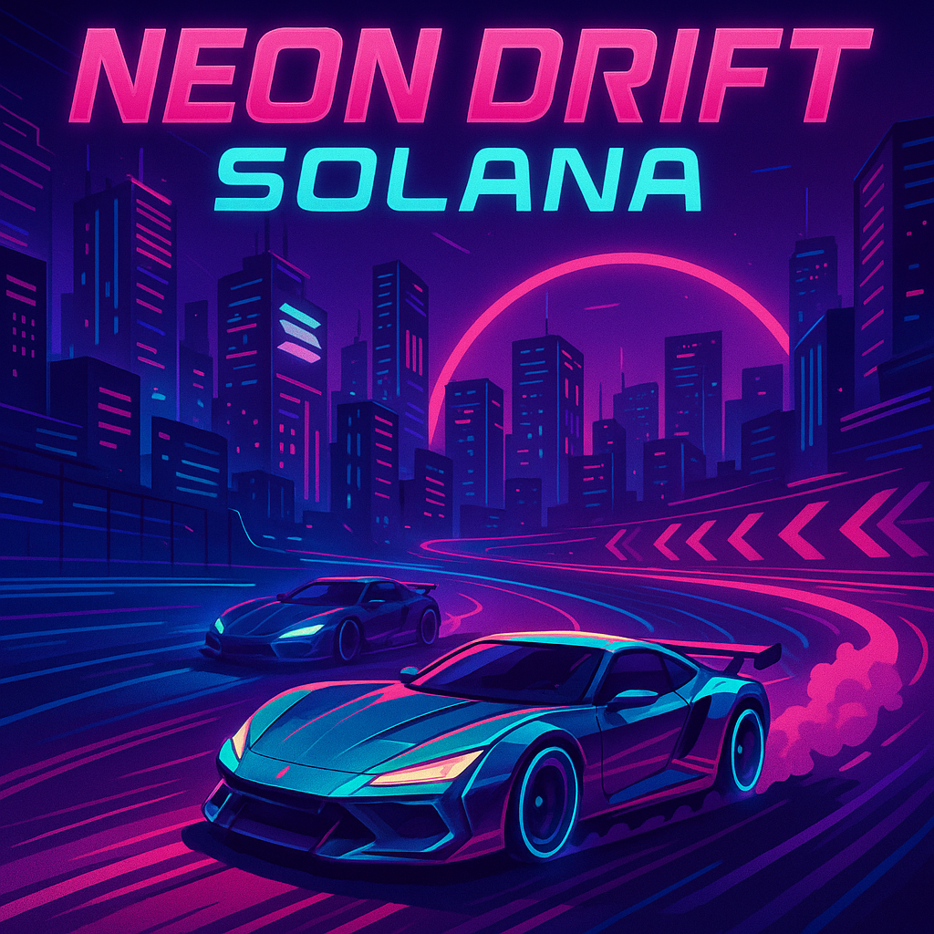 Neon Drift Solana racing game