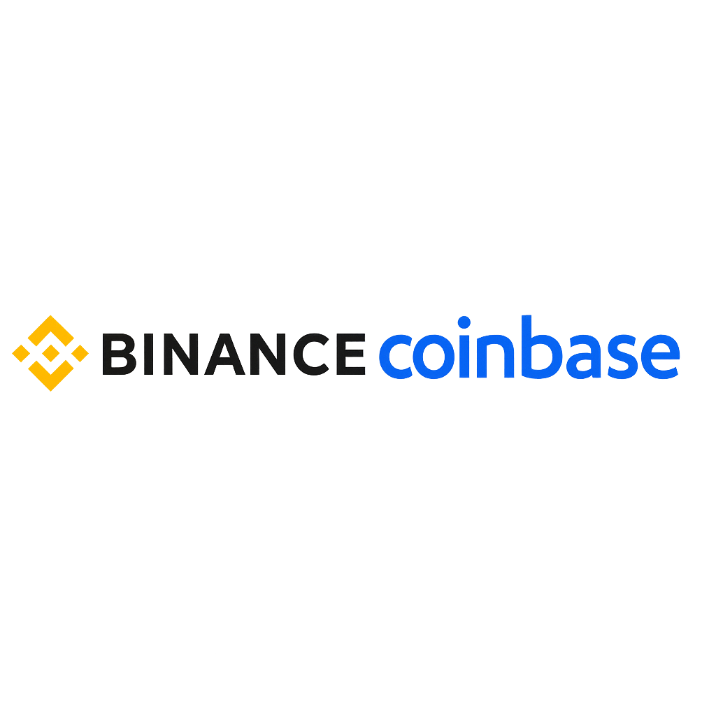 Binance and Coinbase logos
