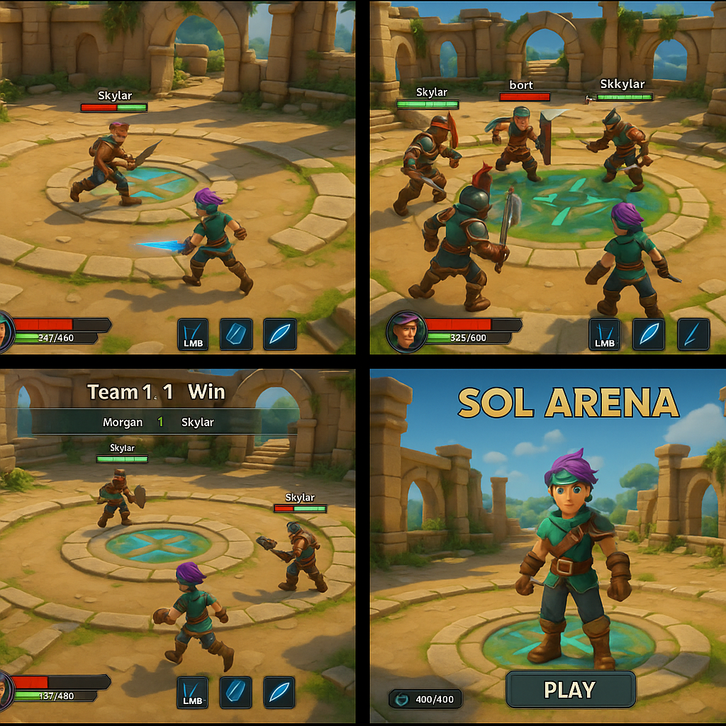 Sol Arena Solana game screenshots